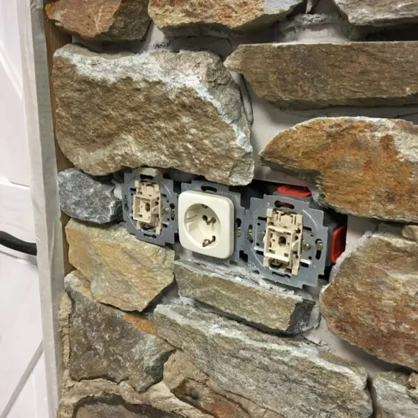 How to Install Wall Sockets with Faux Stone